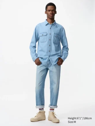 Unisex denim overhemd