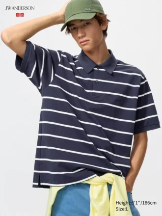 Unisex Dry Pique gestreept Poloshirt | Brede streep