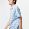 Unisex Dry Pique gestreept Poloshirt | Brede streep