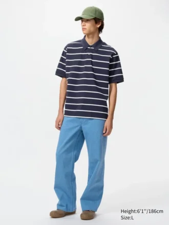 Unisex Dry Pique gestreept Poloshirt | Brede streep
