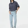 Unisex Dry Pique gestreept Poloshirt | Brede streep