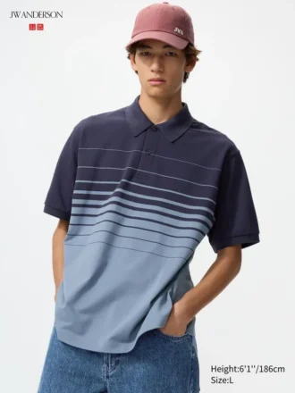 Unisex Dry Pique gestreept Poloshirt | Panel