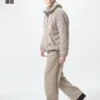 Unisex fleece broek met wijde pijpen