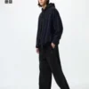Unisex fleece broek met wijde pijpen