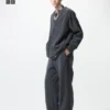 Unisex fleece broek met wijde pijpen