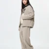 Unisex fleece broek met wijde pijpen