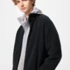 Unisex fleecejas met doorlopende rits