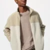 Unisex fleecejas met doorlopende rits | Color Block