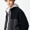 Unisex fleecejas met doorlopende rits | Color Block