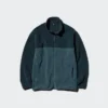 Unisex fleecejas met doorlopende rits | Color Block