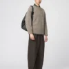 Unisex geborstelde wijde Joggingbroek