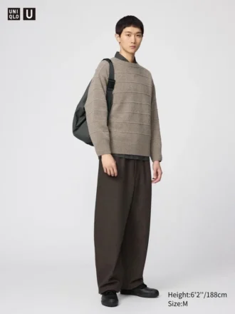Unisex geborstelde wijde Joggingbroek