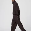 Unisex geborstelde wijde Joggingbroek