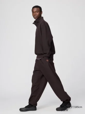 Unisex geborstelde wijde Joggingbroek