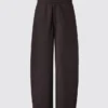 Unisex geborstelde wijde Joggingbroek