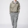 Unisex geplooide wijde taps toelopende broek