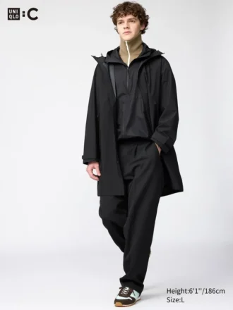 Unisex geplooide wijde taps toelopende broek
