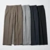 Unisex geplooide wijde taps toelopende broek