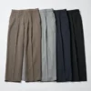 Unisex geplooide wijde taps toelopende broek