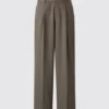 Unisex geplooide wijde taps toelopende broek