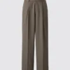 Unisex geplooide wijde taps toelopende broek