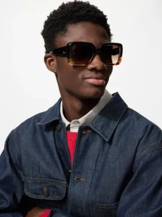 Unisex grote vierkante zonnebril