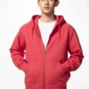 Unisex Hoodie met capuchon en doorlopende rits