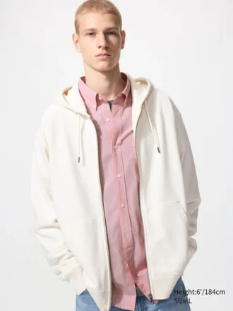 Unisex Hoodie met capuchon en doorlopende rits