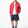 Unisex Hoodie met capuchon en doorlopende rits