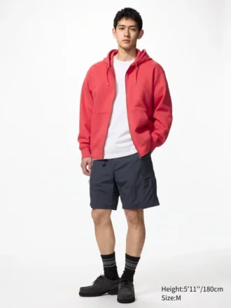 Unisex Hoodie met capuchon en doorlopende rits