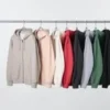 Unisex Hoodie met capuchon en doorlopende rits