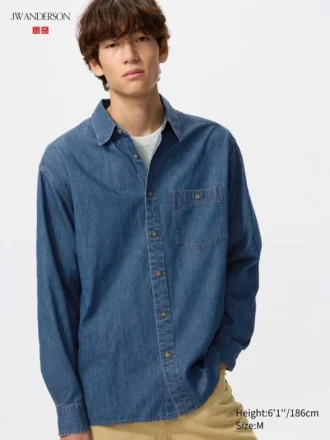 Unisex licht denim overhemd