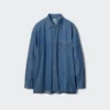 Unisex licht denim overhemd