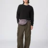 Unisex opvouwbare crossbodytas met zak