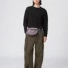 Unisex opvouwbare crossbodytas met zak