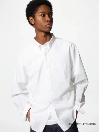 Unisex overhemd van broadcloth | Button-down