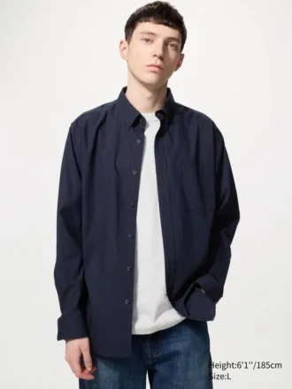 Unisex overhemd van broadcloth | Button-down