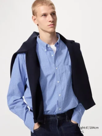 Unisex overhemd van broadcloth | Button-down | Geruit