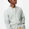 Unisex overhemd van broadcloth | Button-down | Gestreepte