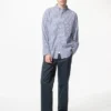 Unisex overhemd van broadcloth | Button-down | Gestreepte