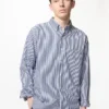 Unisex overhemd van broadcloth | Button-down | Gestreepte