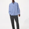 Unisex overhemd van broadcloth | Standaard kraag | Geruit