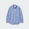 Unisex overhemd van broadcloth | Standaard kraag | Geruit