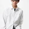 Unisex overhemd van broadcloth | Standaard kraag | Gestreepte
