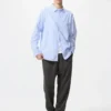Unisex overhemd van broadcloth | Standaard kraag | Gestreepte