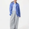 Unisex overhemd van broadcloth | Standaard kraag | Gestreepte