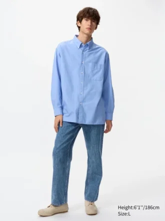 Unisex oversized Oxford-overhemd