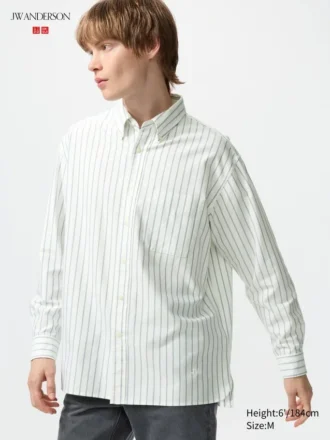 Unisex oversized Oxford-overhemd | Gestreepte