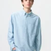 Unisex oversized Oxford-overhemd | Gestreepte