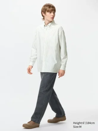 Unisex oversized Oxford-overhemd | Gestreepte